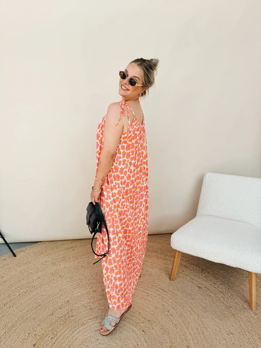 Suzanne Leopard Jurk Fuchsia
