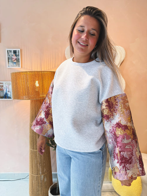 Gabin Top Grijs/Rose