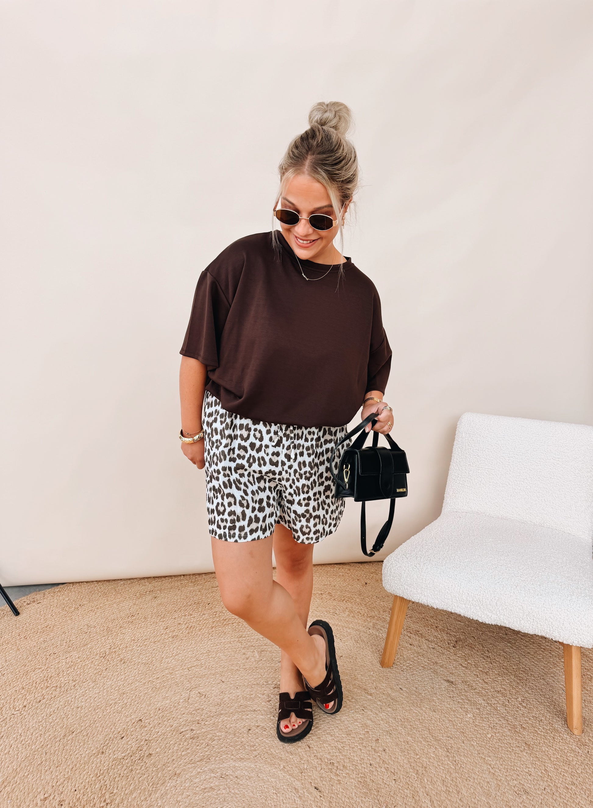 Gaelle Leopard Short