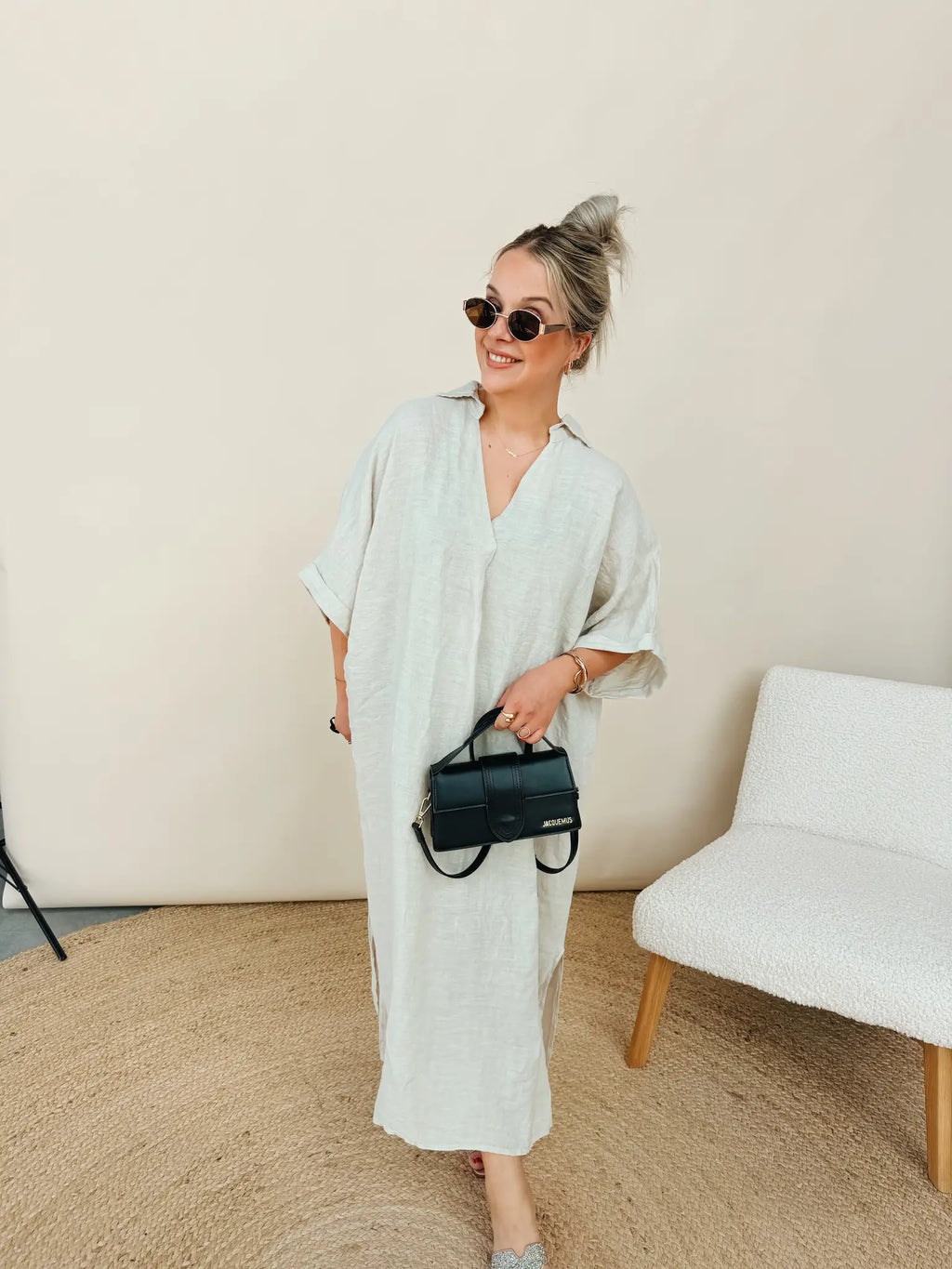 Adeline Jurk Beige