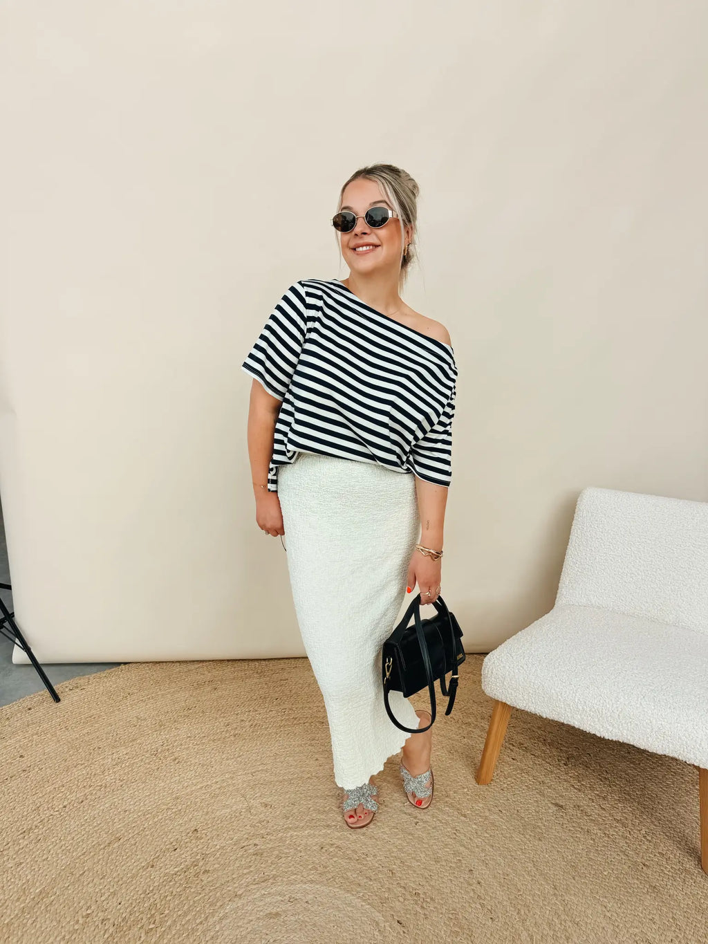 Loret Top Marineblauw