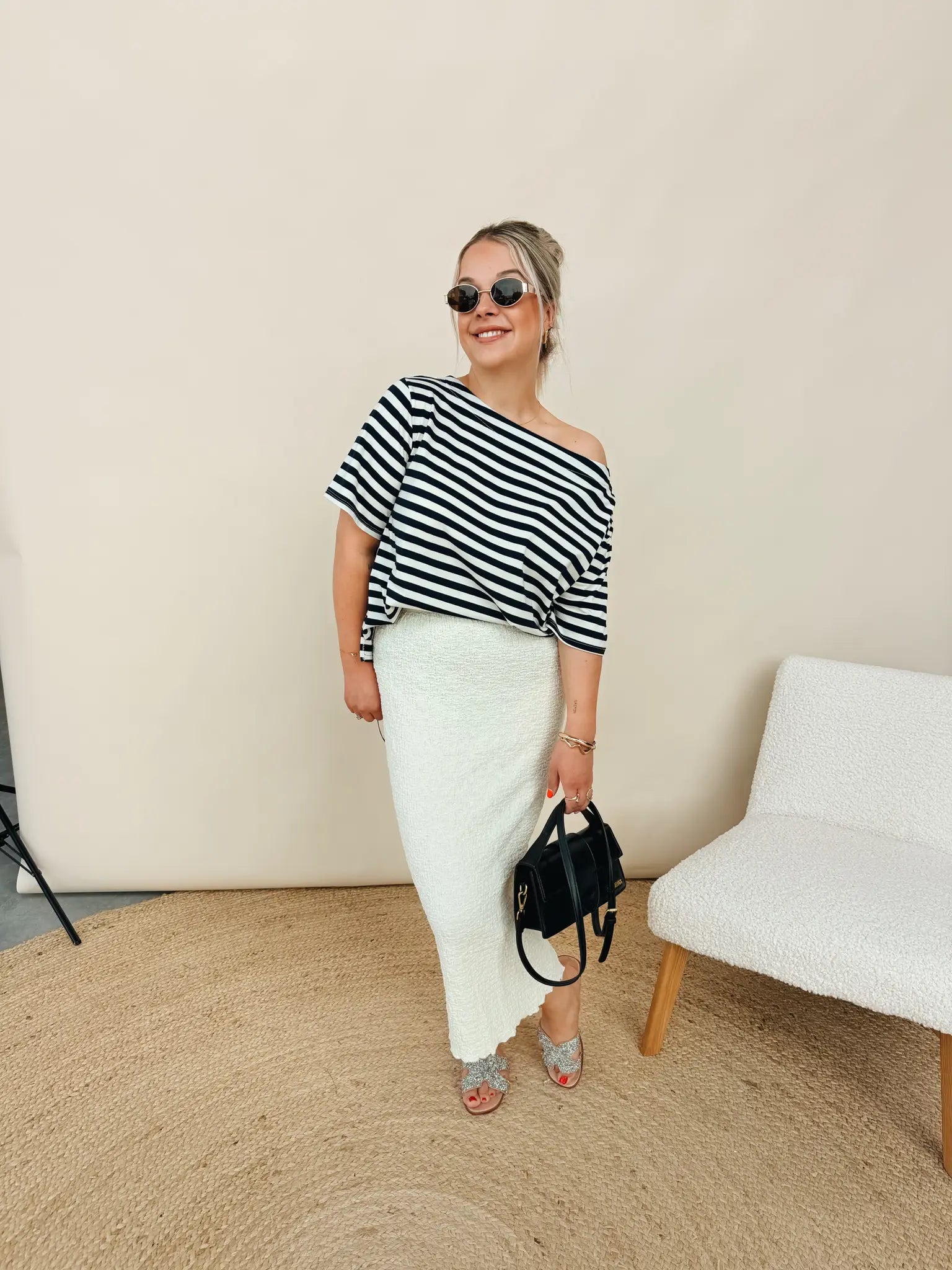 Loret Top Marineblauw