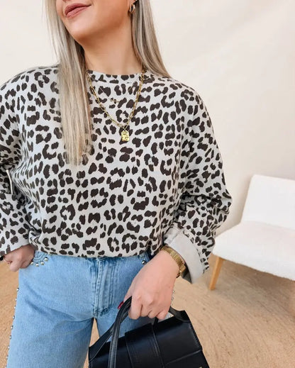 Ambre Leopard Shirt Taupe