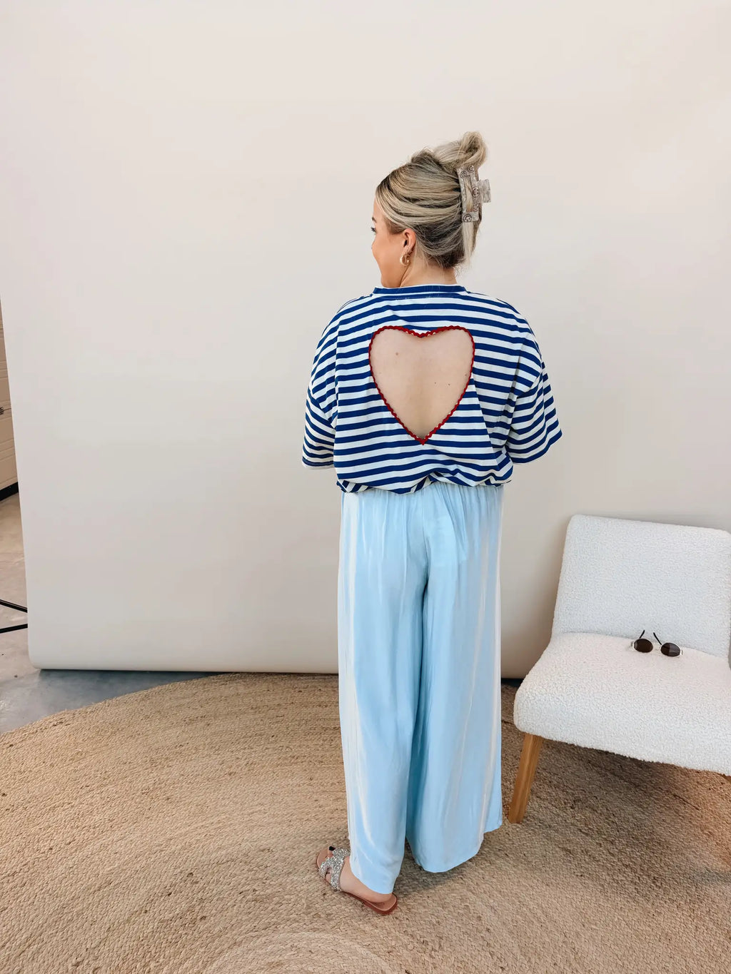 Holly Striped Shirt Kobaltblauw