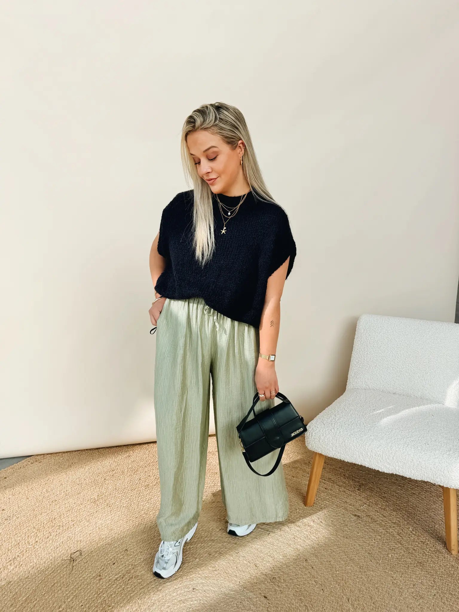 Leonore Pantalon Saliegroen