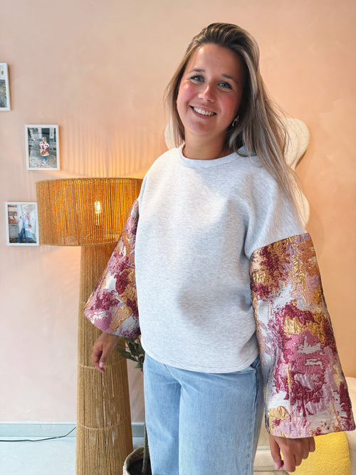 Gabin Top Grijs/Rose