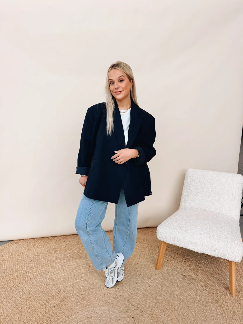 Jasmijn Oversized Blazer Navy