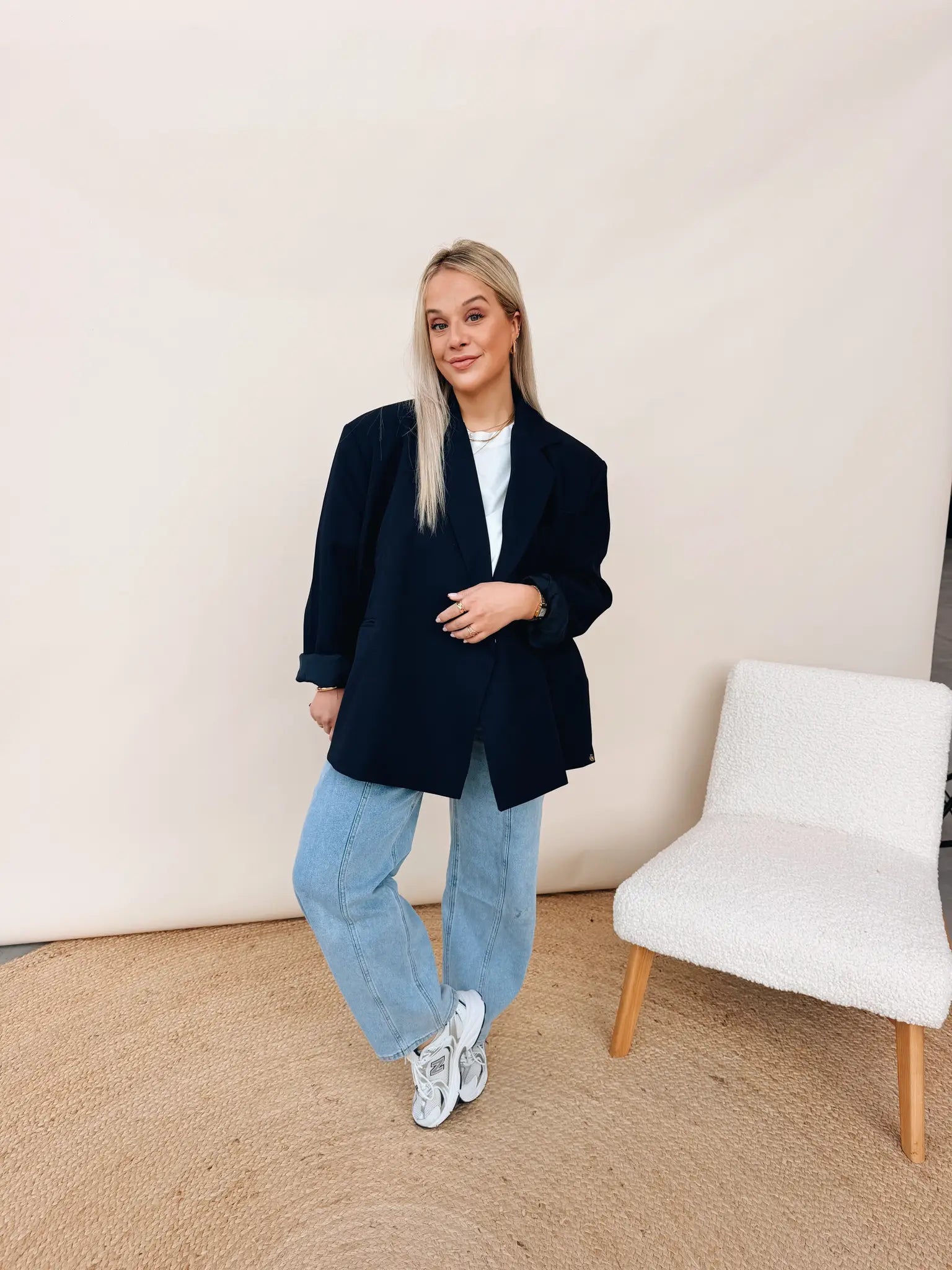 Jasmijn Oversized Blazer Navy