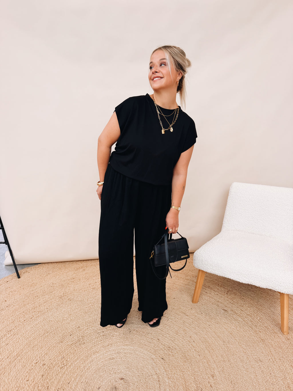 Simone Pantalon Zwart