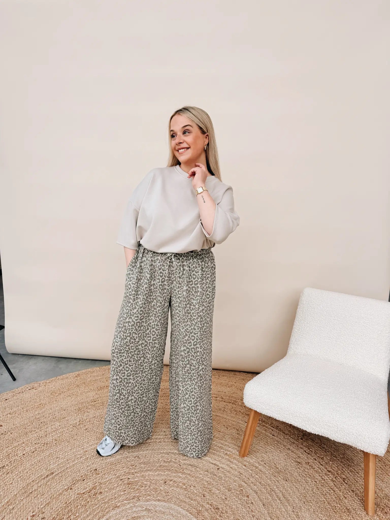 Gaelle Leopard Pantalon