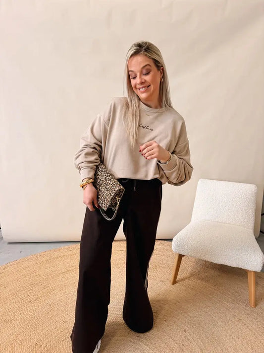 Sweatshirt C'Est La Vie Beige