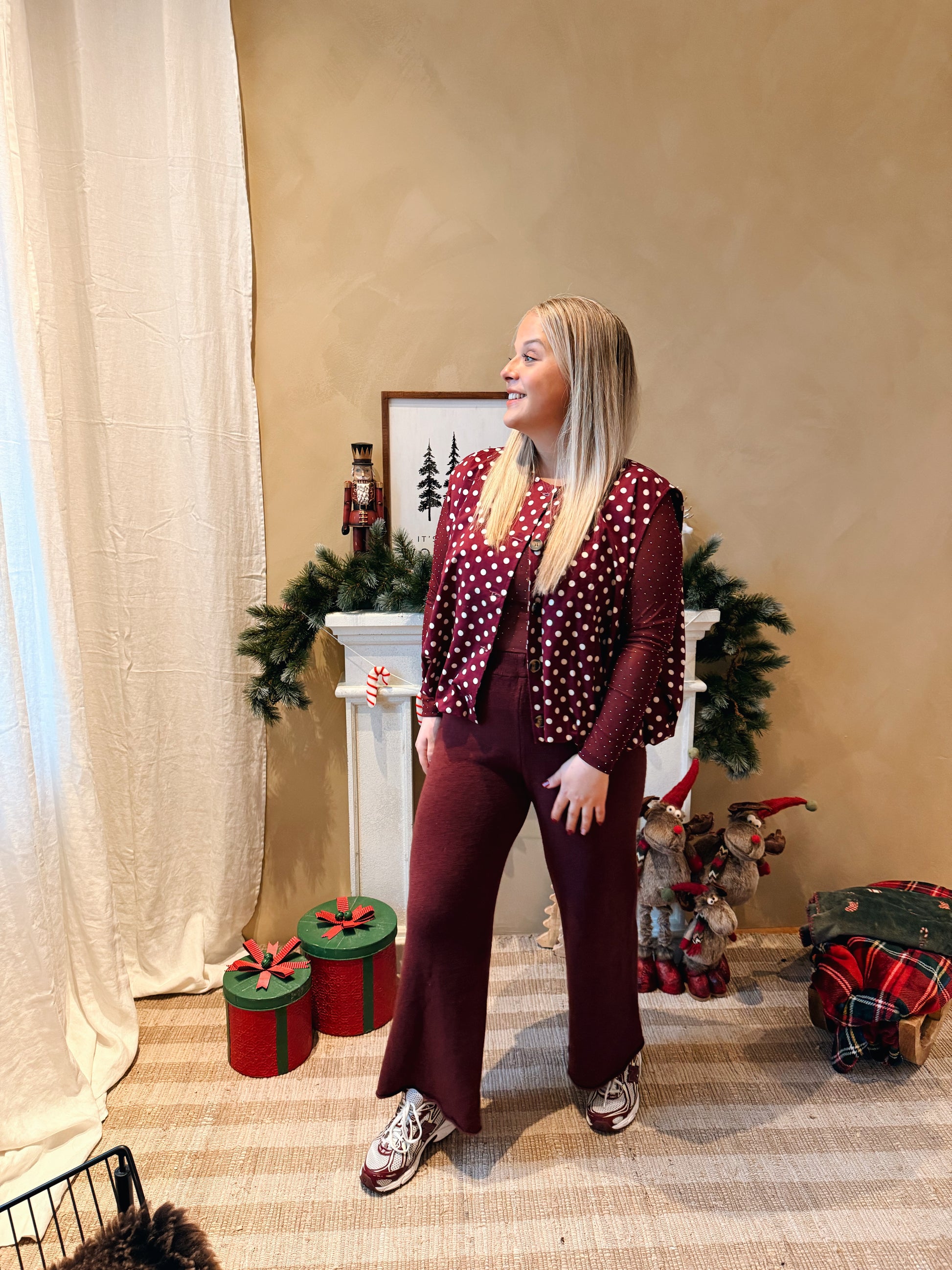 Deborah Stras Top Bordeaux