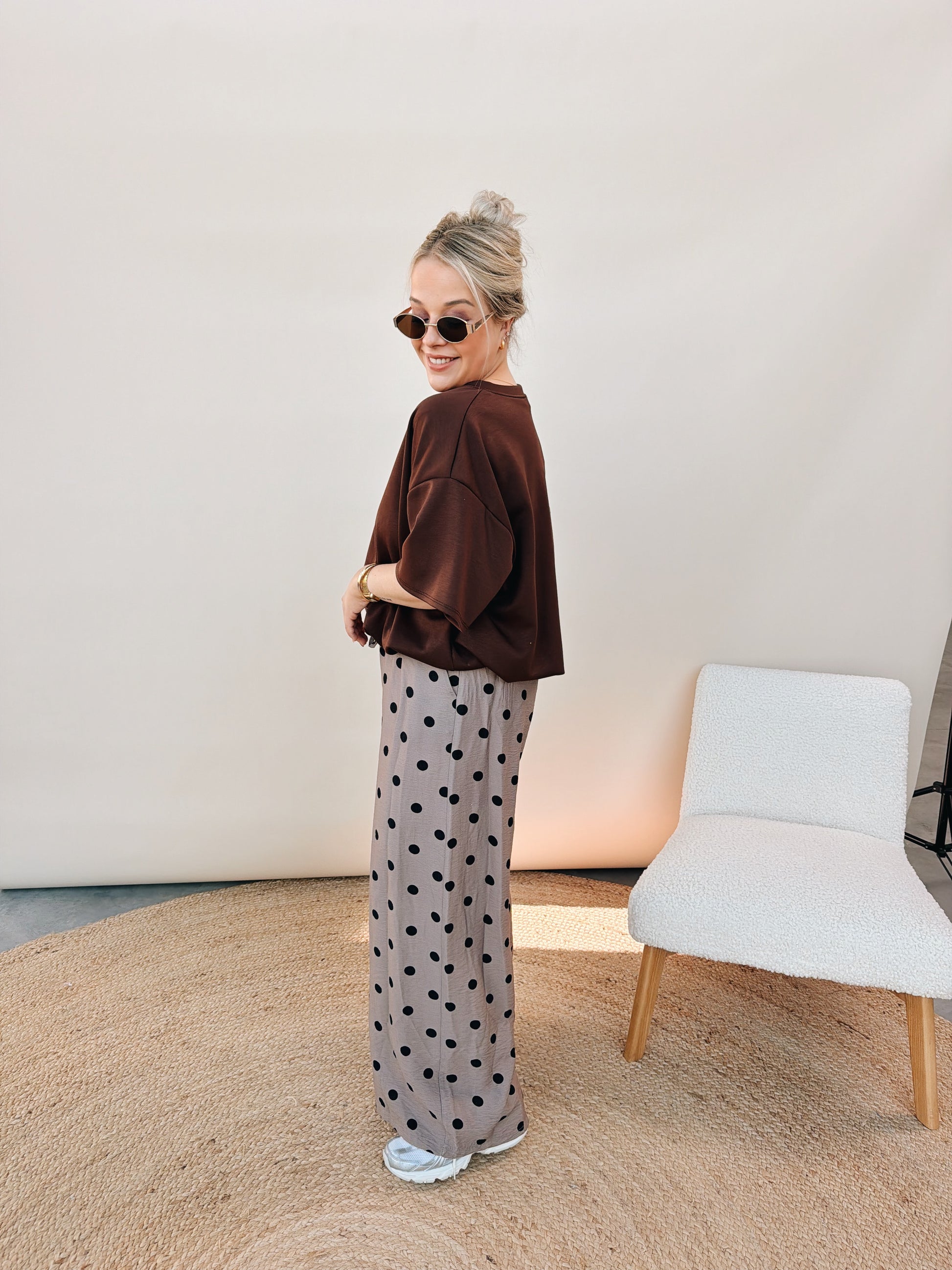 Celeste Dot Pantalon Taupe