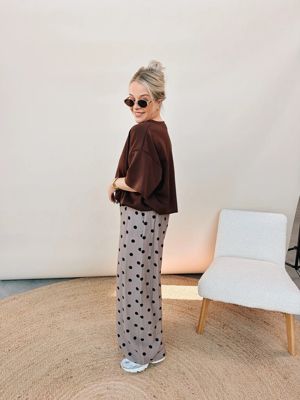 Celeste Dot Pantalon Taupe