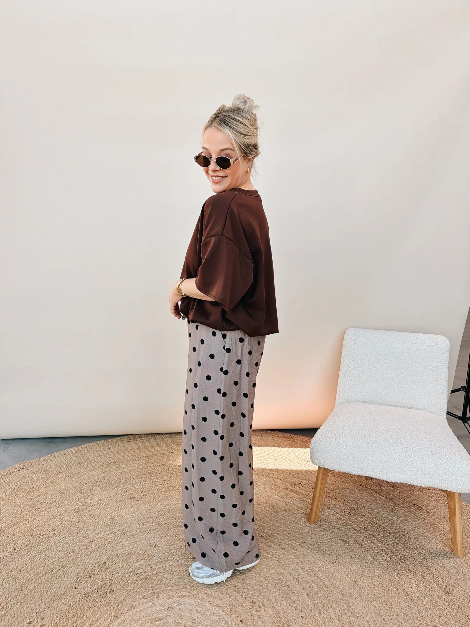 Celeste Dot Pantalon Taupe