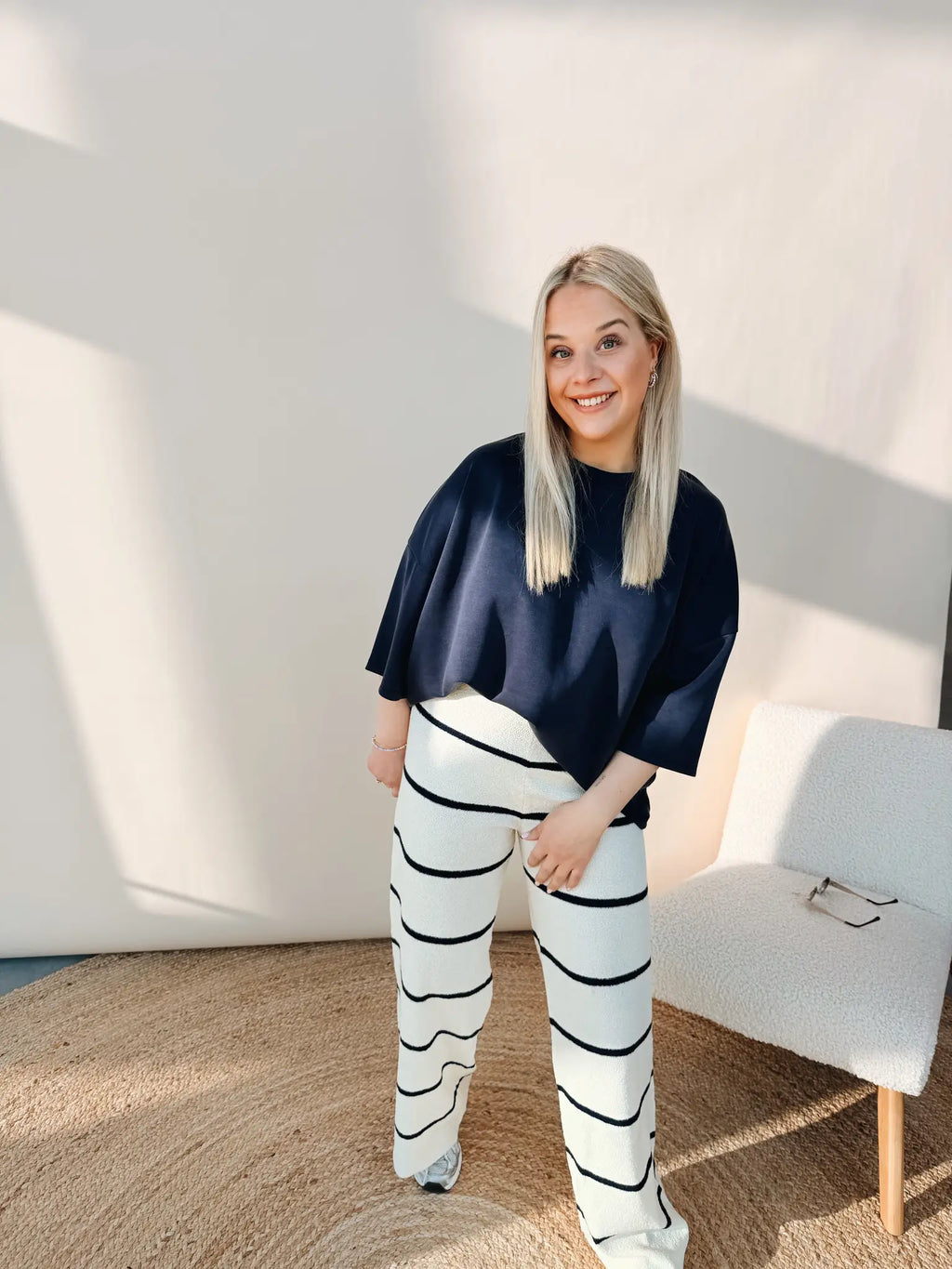 Claudine Pantalon Marineblauw