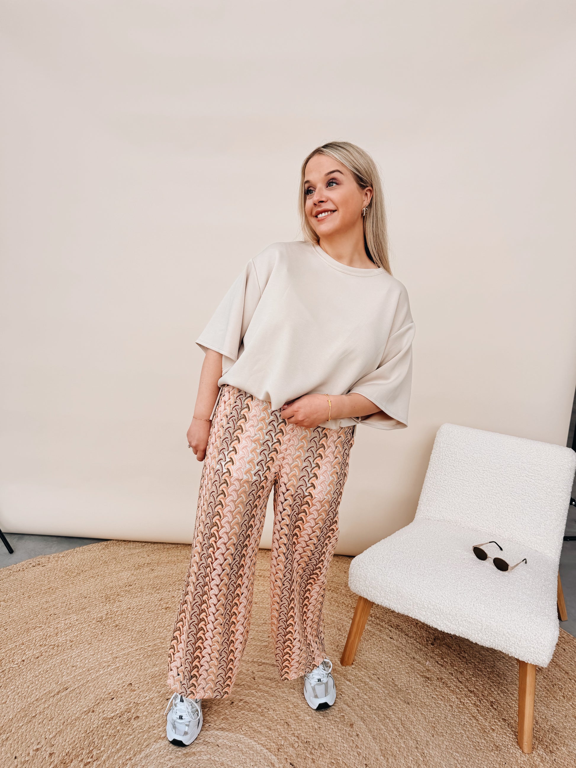 Suus Multicolor Pantalon Beige