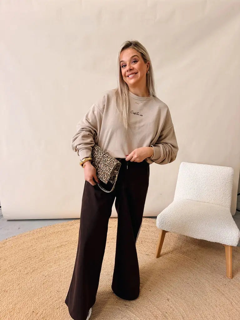 Sweatshirt C'Est La Vie Beige