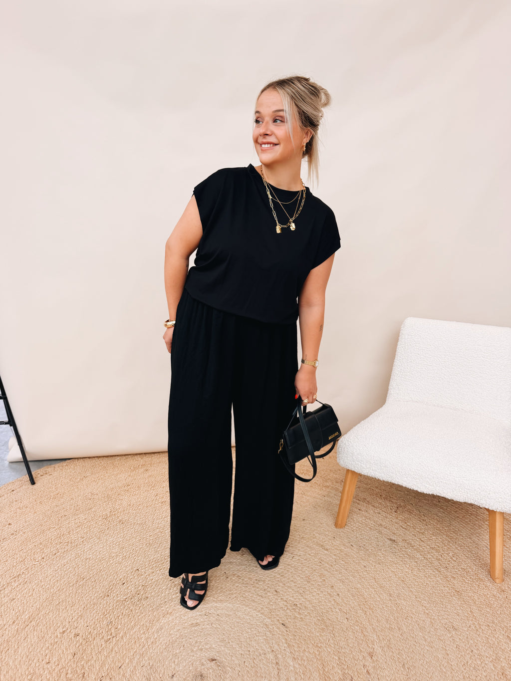 Simone Pantalon Zwart