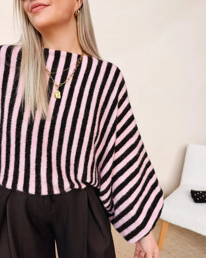 Lize Knit Roze/Choco