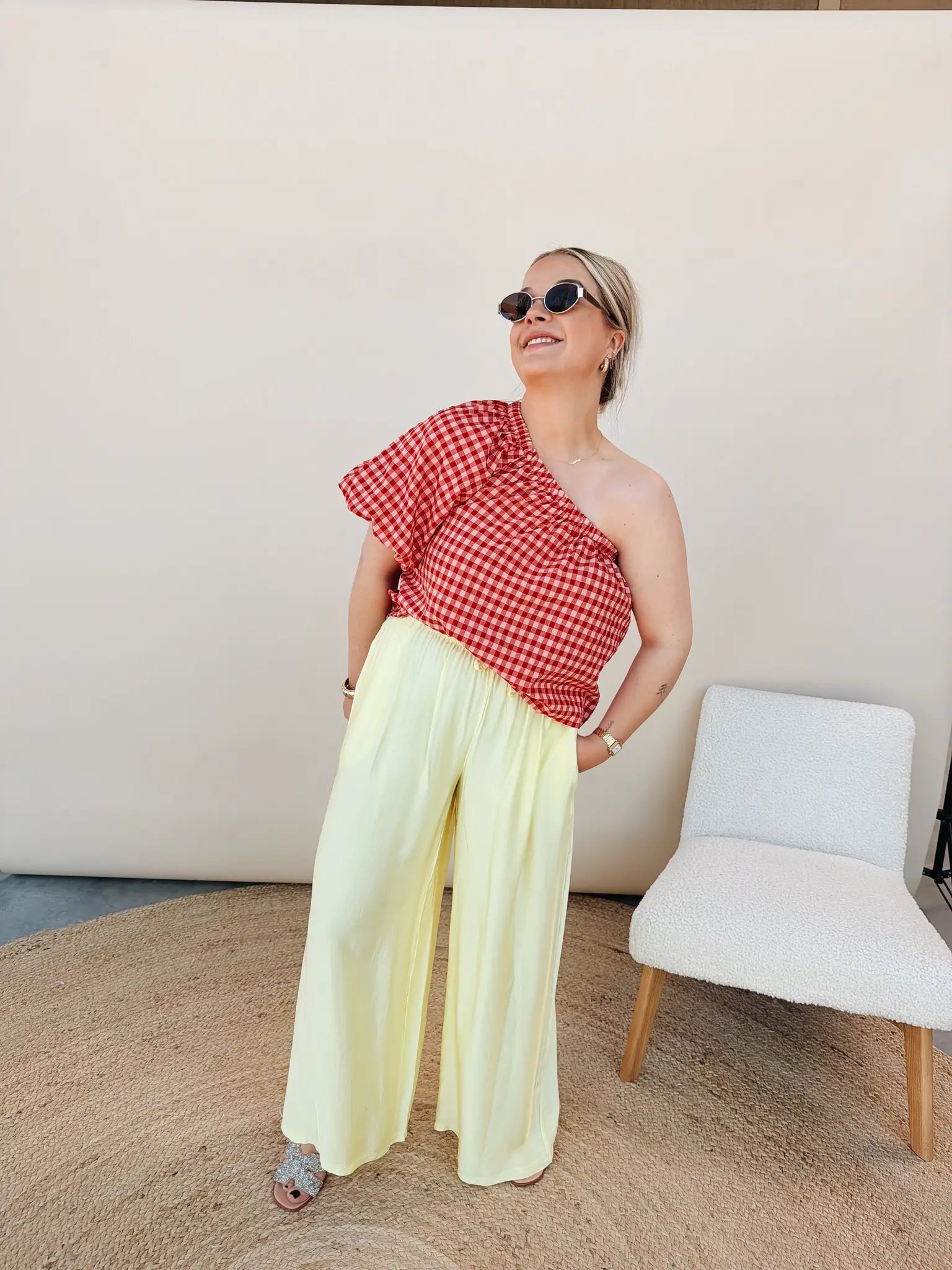 Marieke Off-Shoulder Top Rood