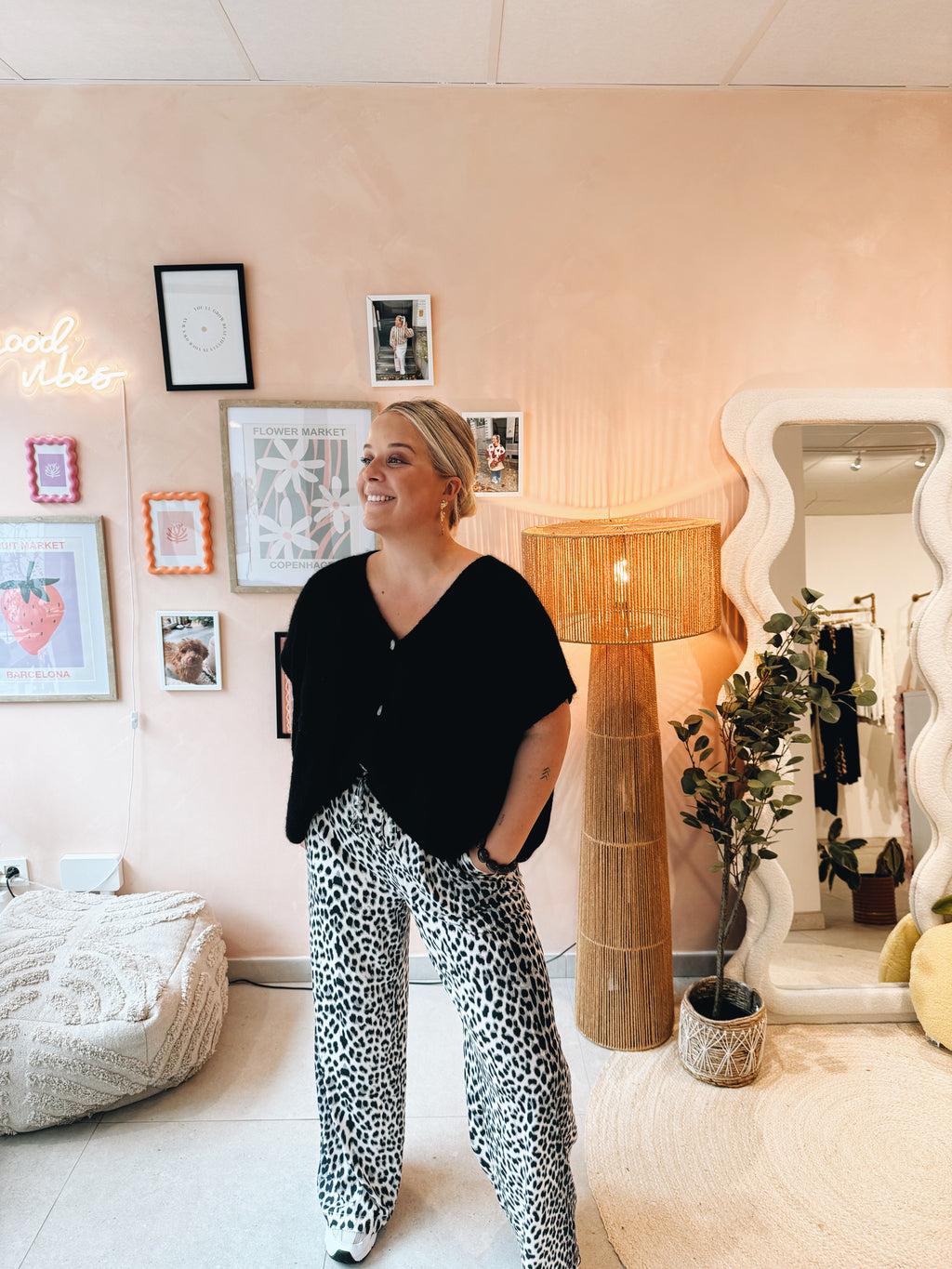 Léonore Leopard Pantalon