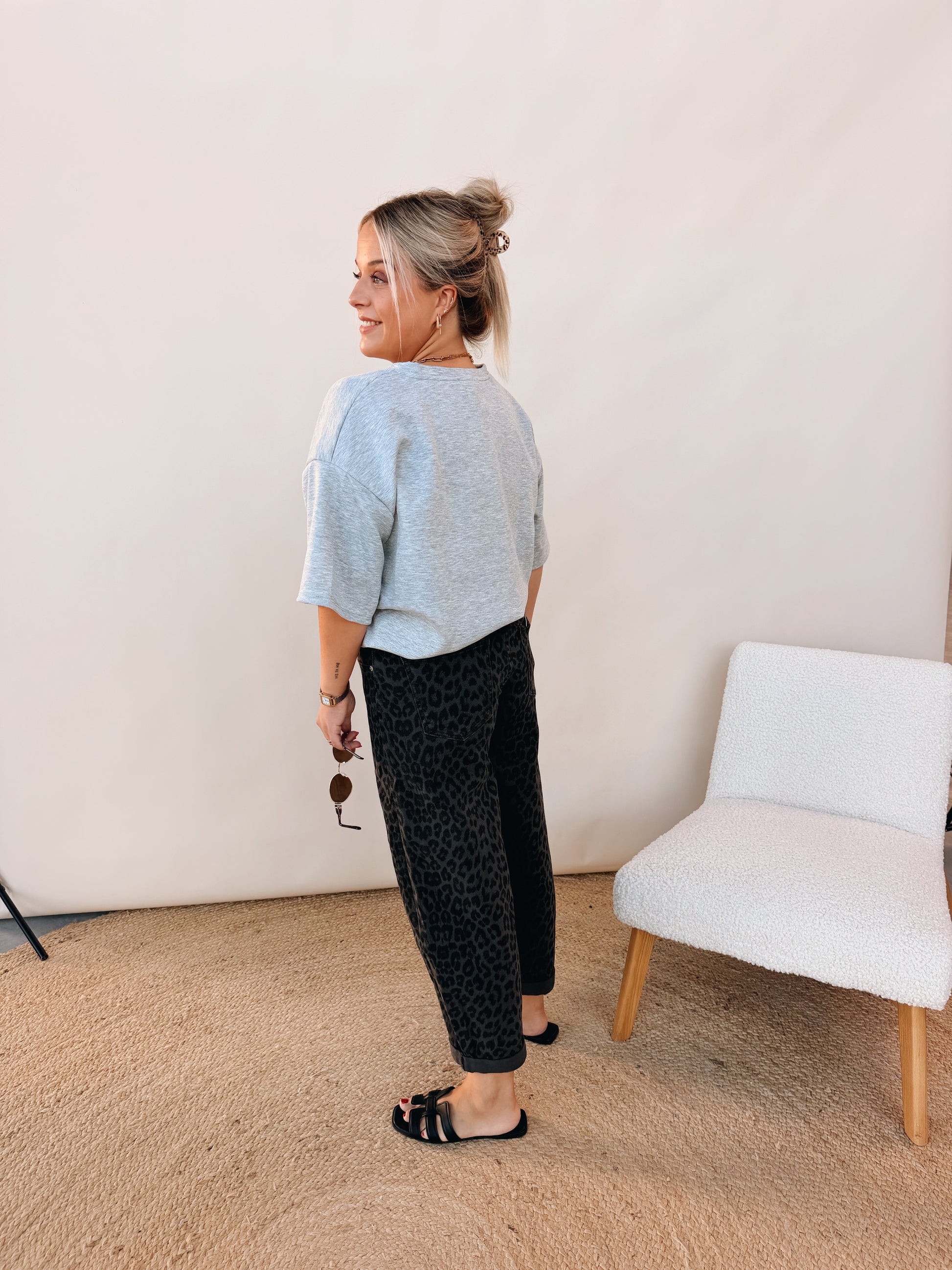 Manon Leopard Balloon Jeans