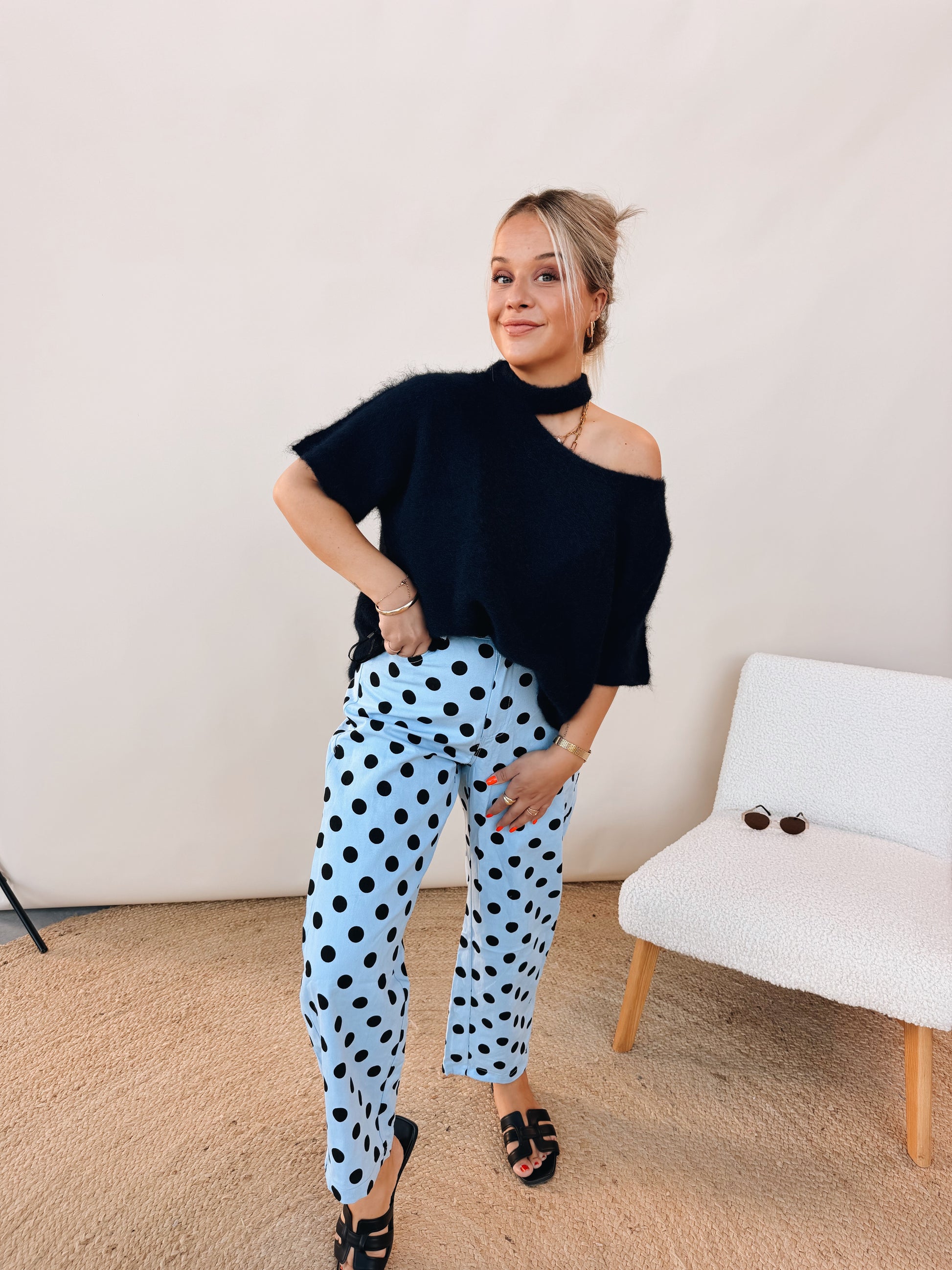 Rosanna Dot Jeans Blauw