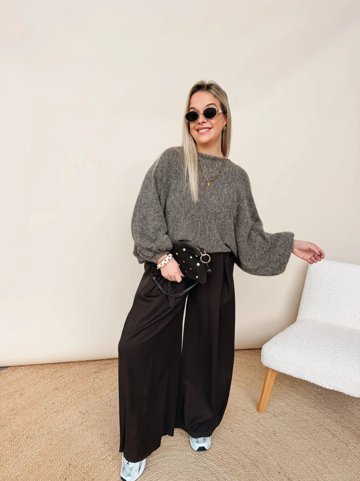 Hélène Knit Bruingrijs