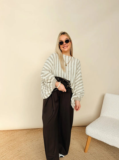 Klaude Knit Beige/Ecru