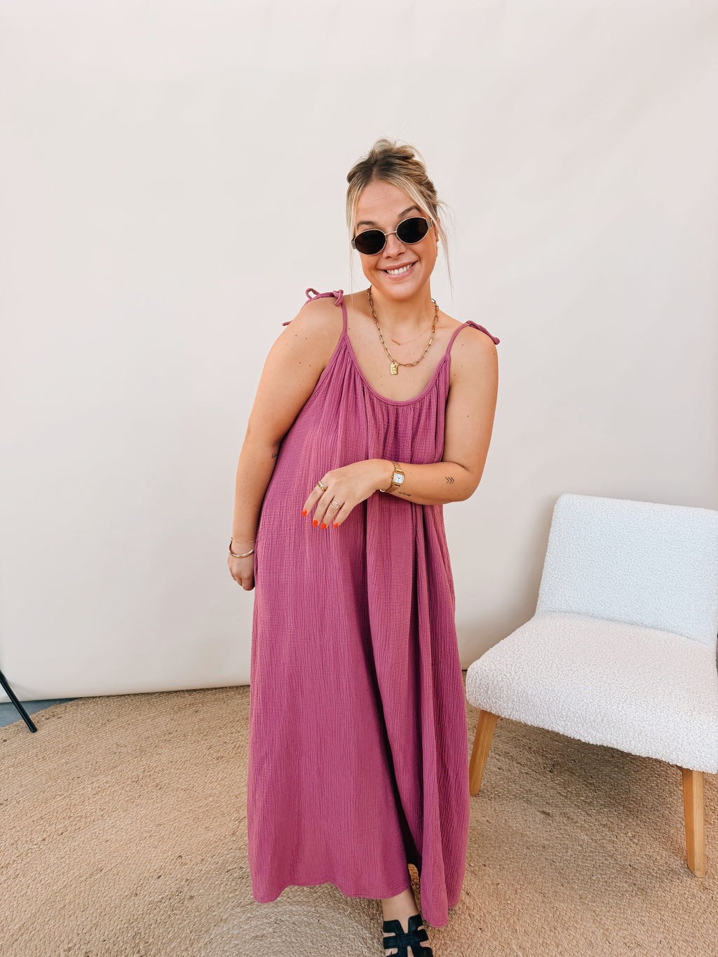 Cato Tetra Jurk Violet