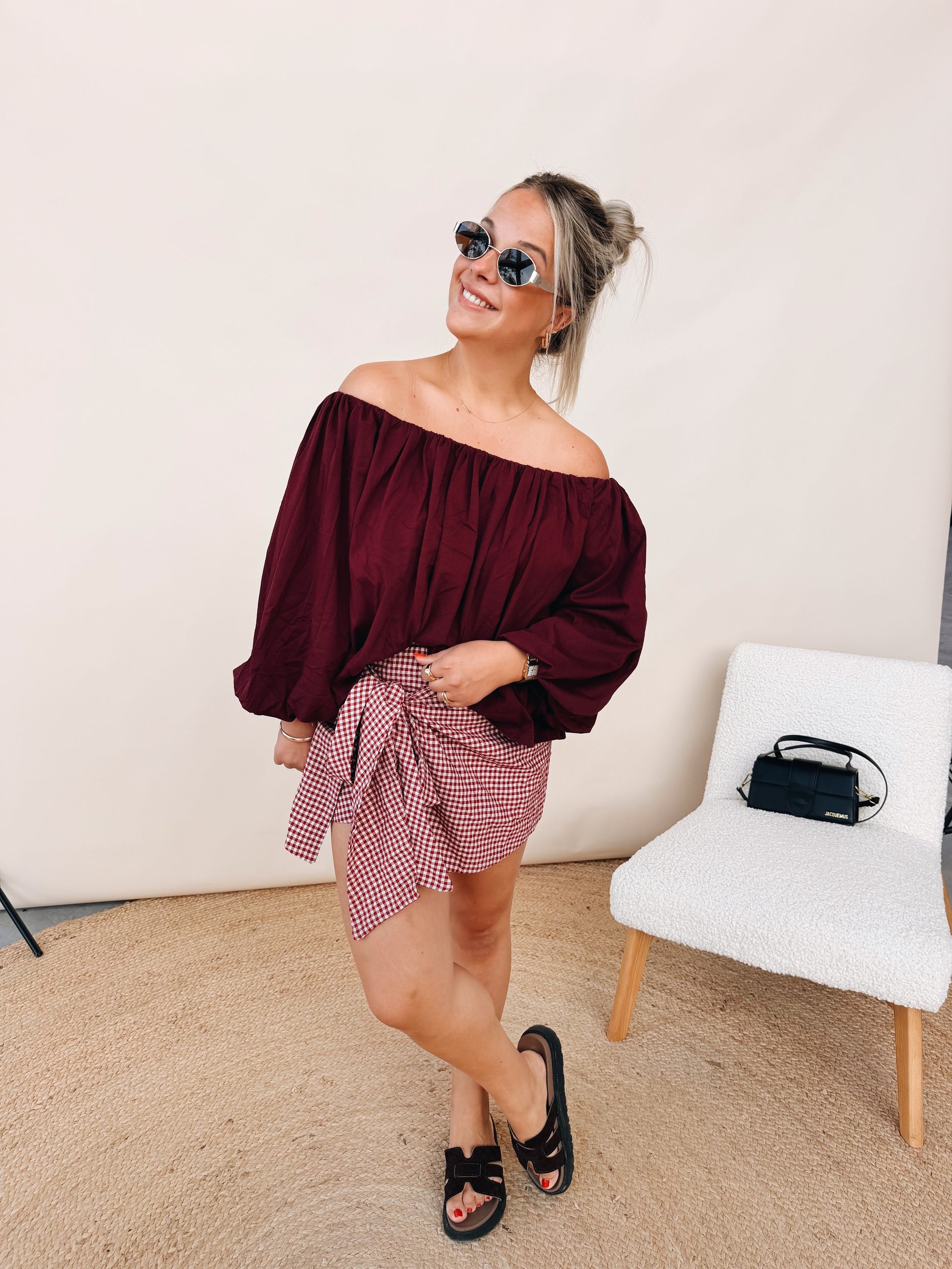 Madeleine Top Bordeaux