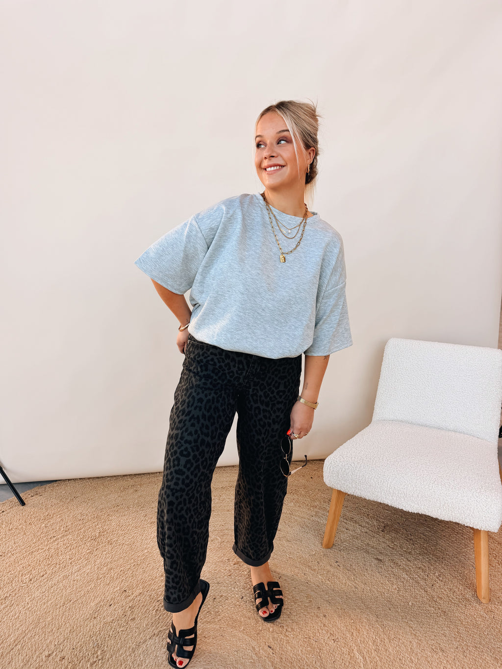 Manon Leopard Balloon Jeans