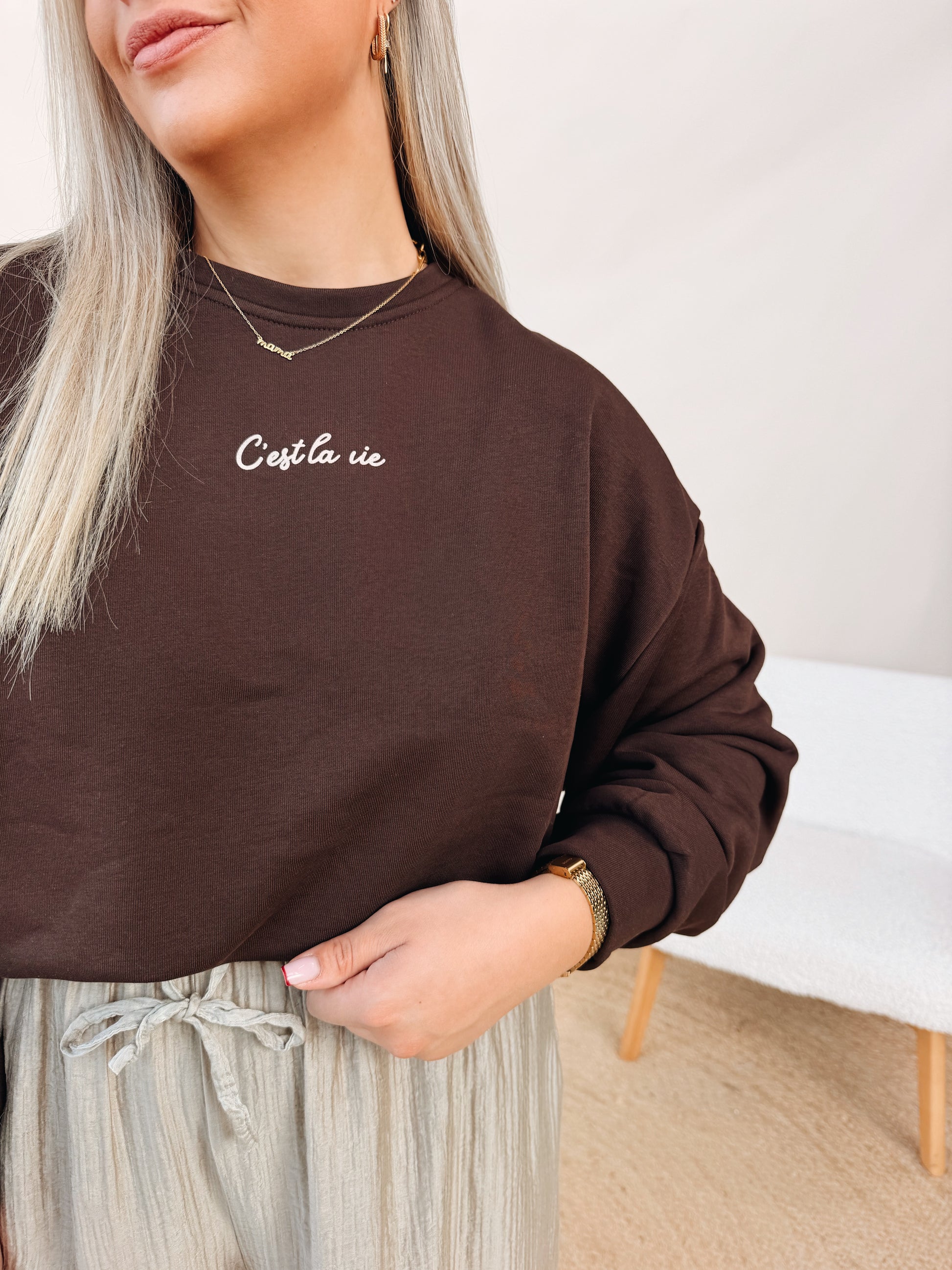 Sweatshirt C'Est La Vie Choco