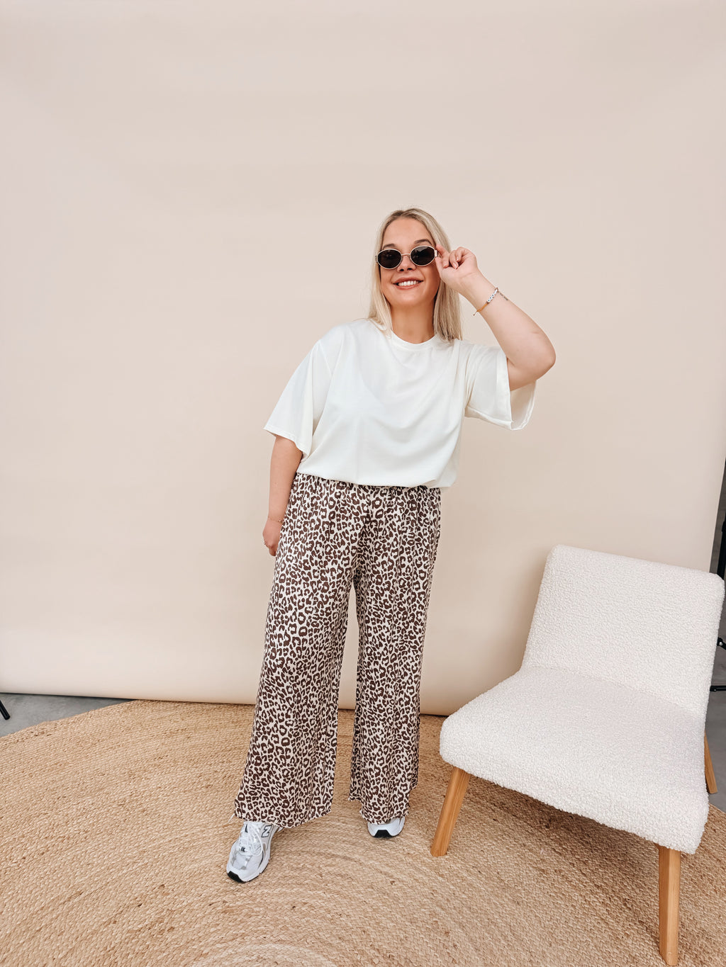 Babs Leopard Pantalon Choco