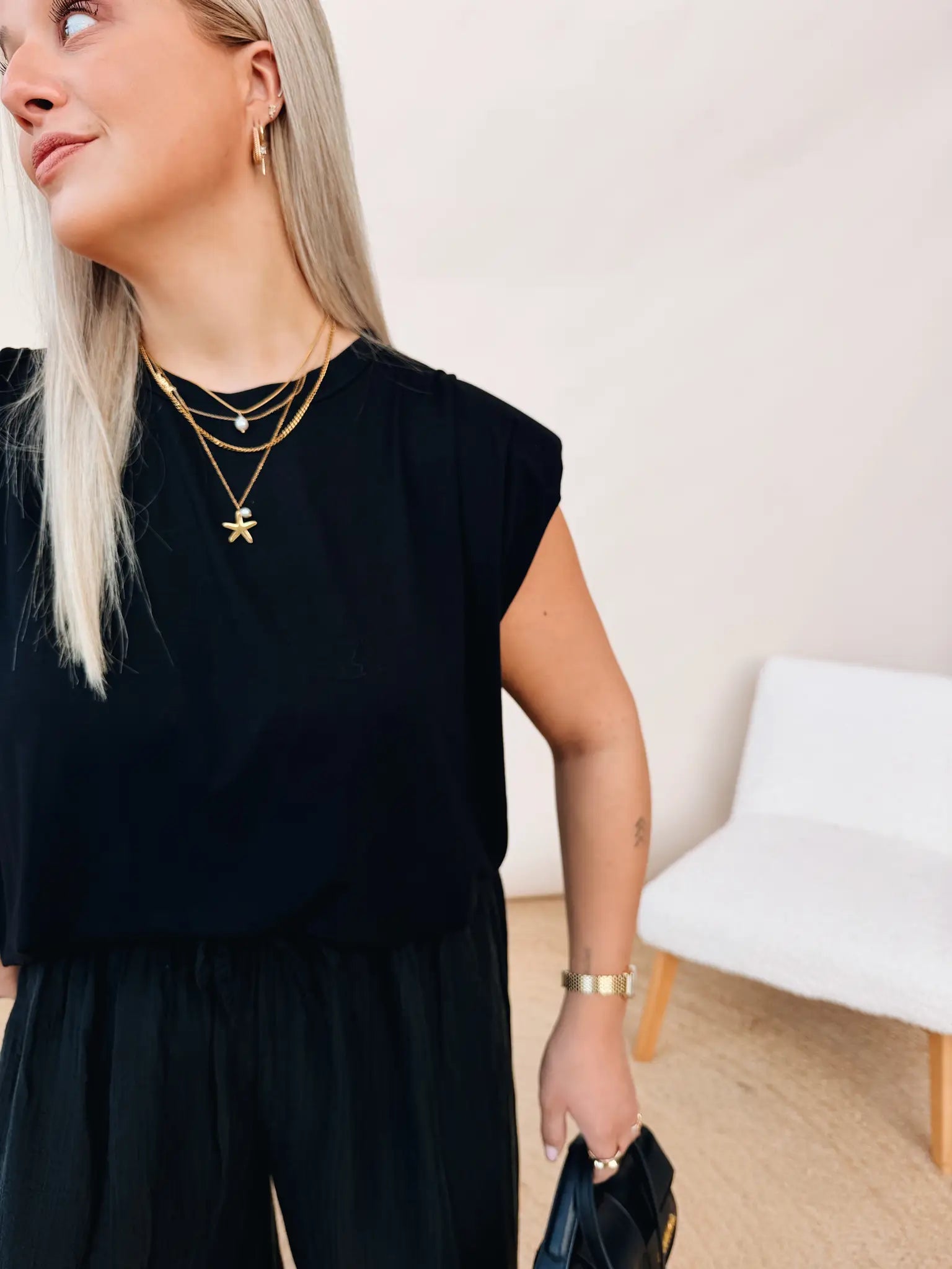 Angèle Top Zwart