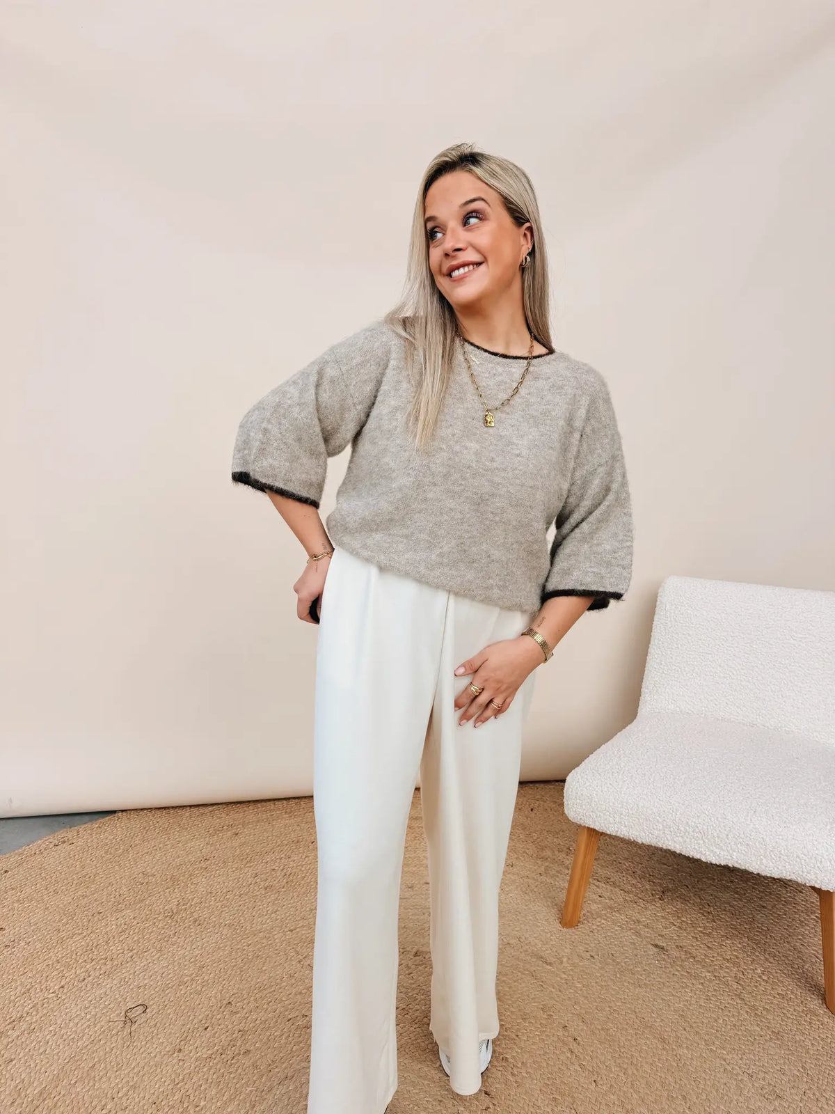 Clémentine Pantalon Ecru