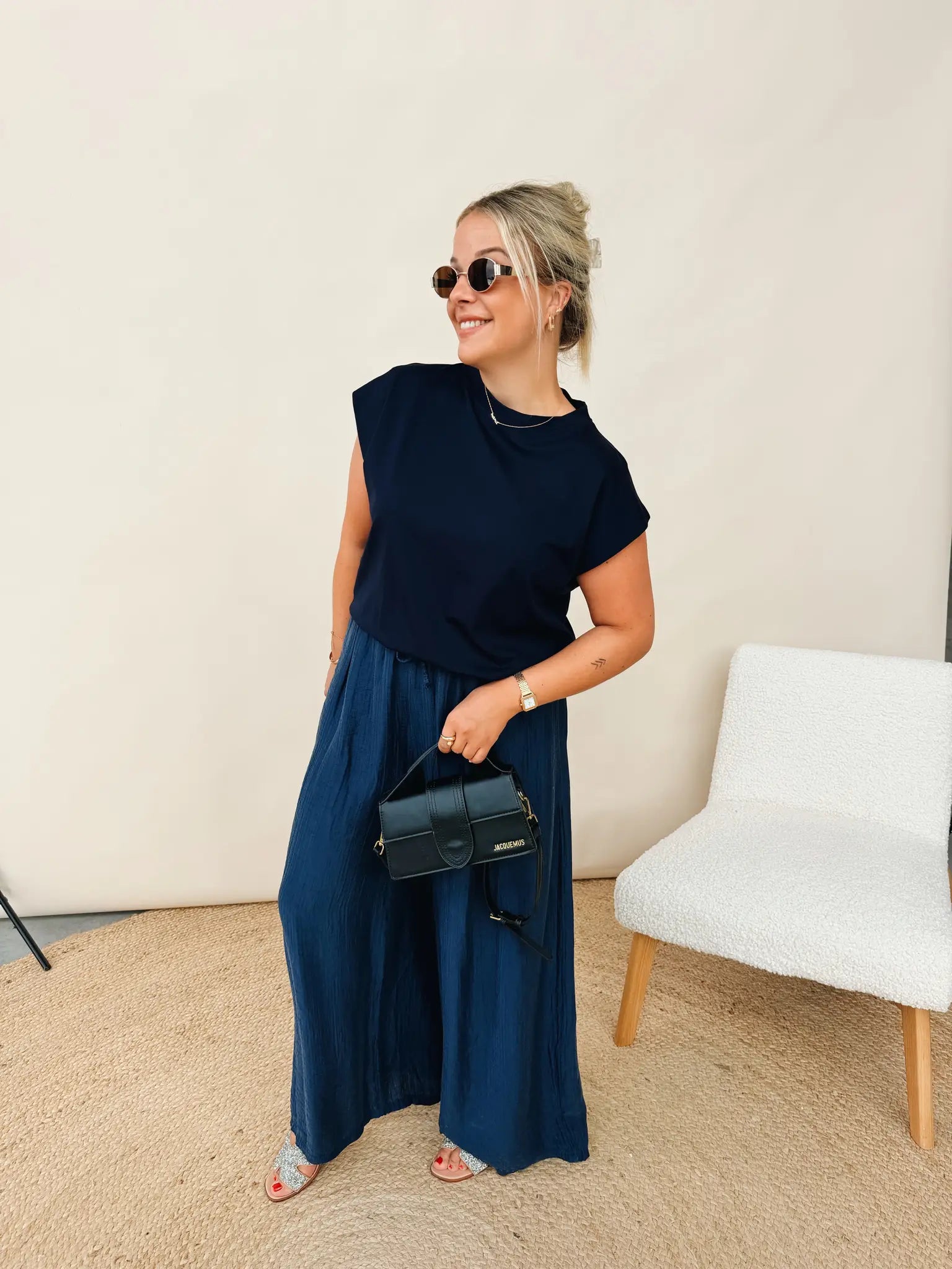Julienne Top Marineblauw