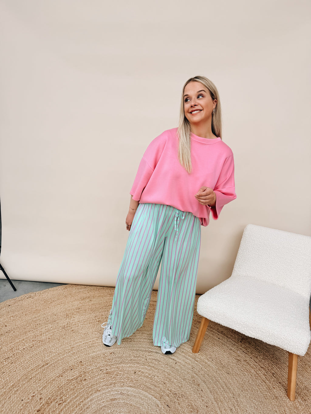 Novalie Pantalon Muntgroen
