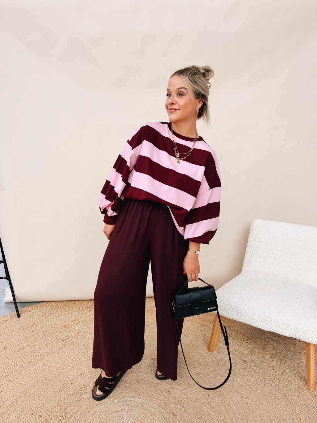 Simone Pantalon Bordeaux