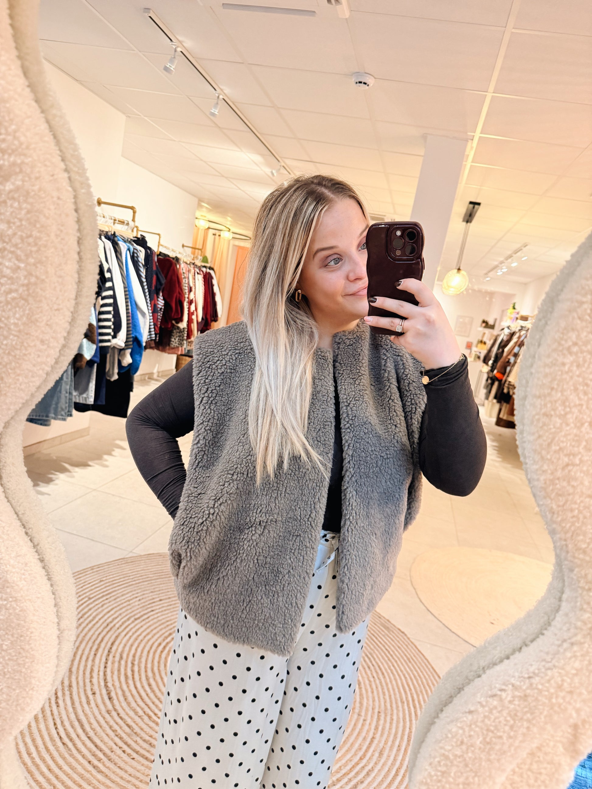 Renée Teddy Jacket Taupe