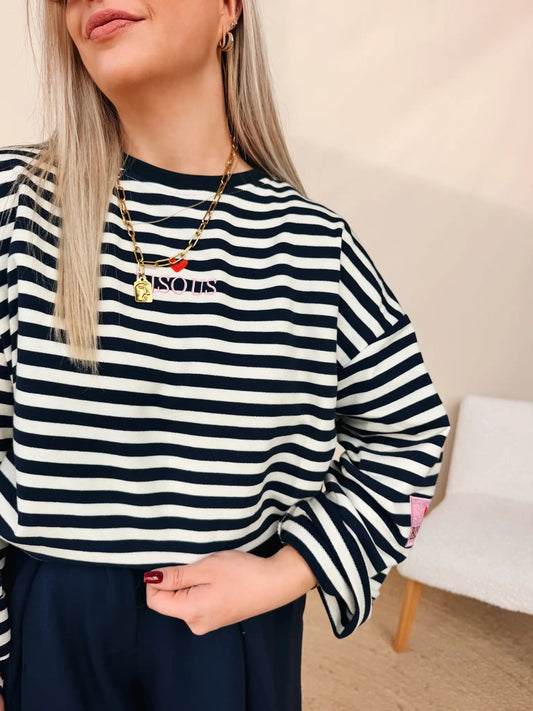 Striped Longsleeve Bisous Navy