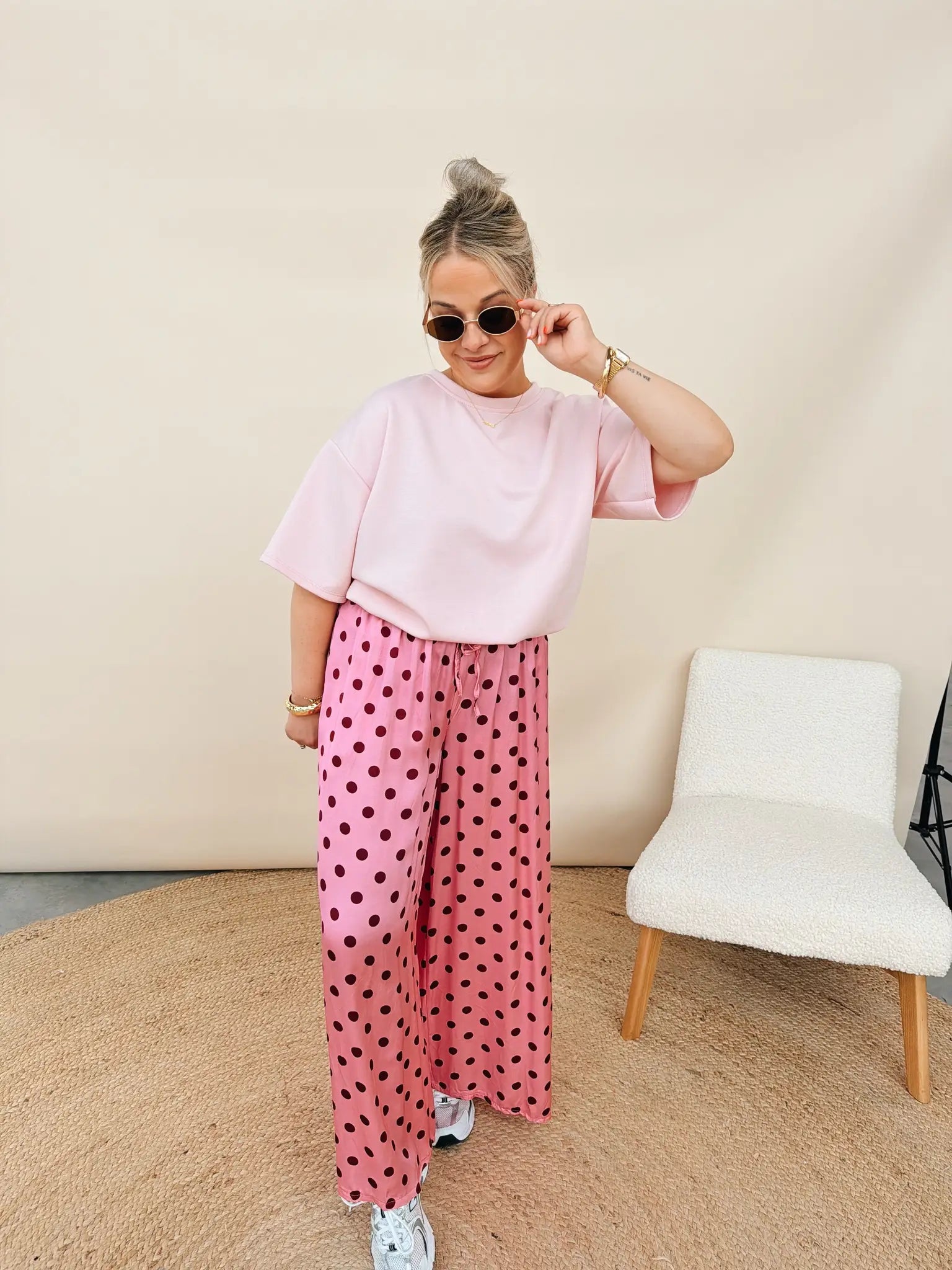 Colette Dot Pantalon Fuchsia
