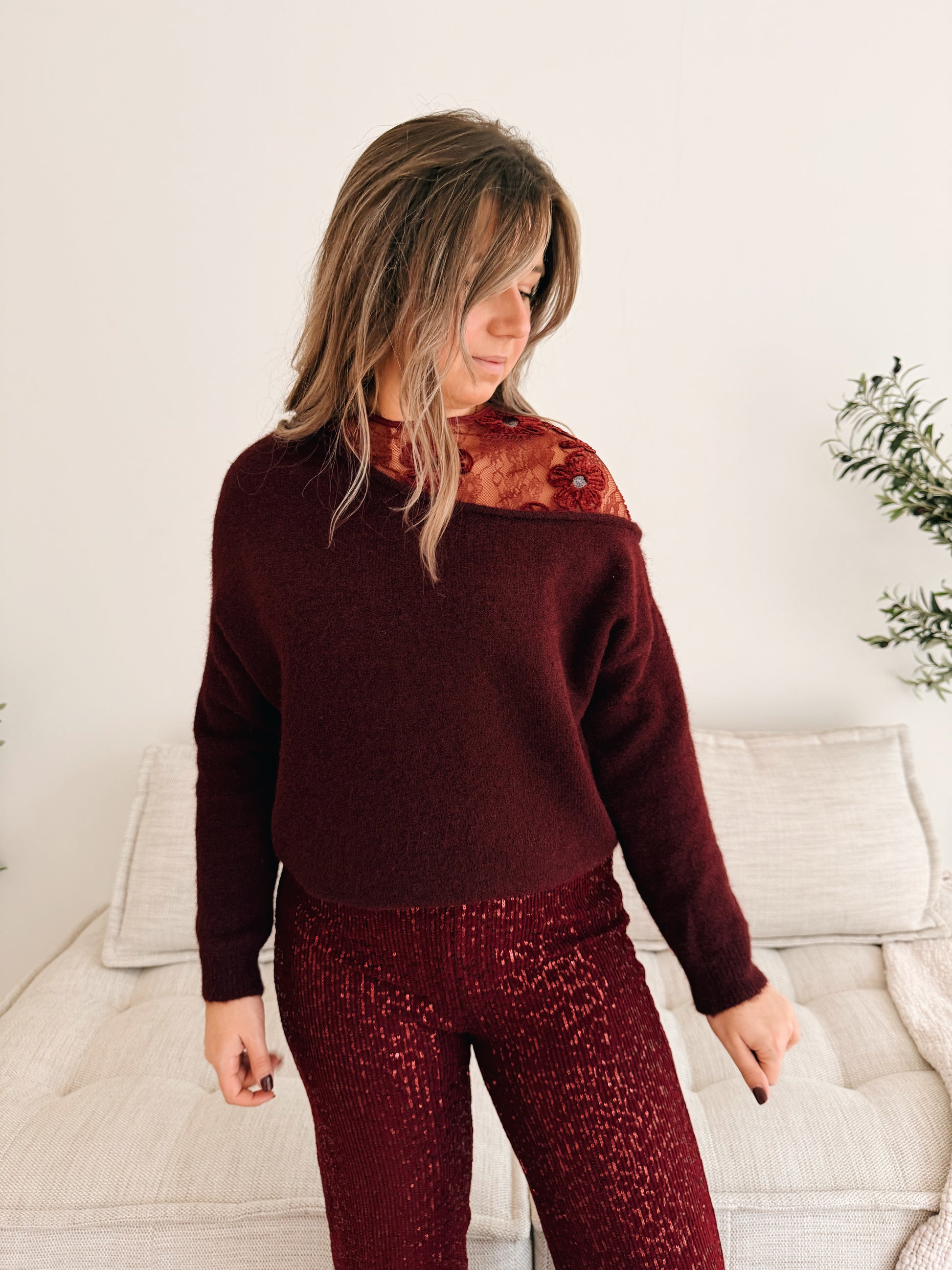 Babette Knit Bordeaux