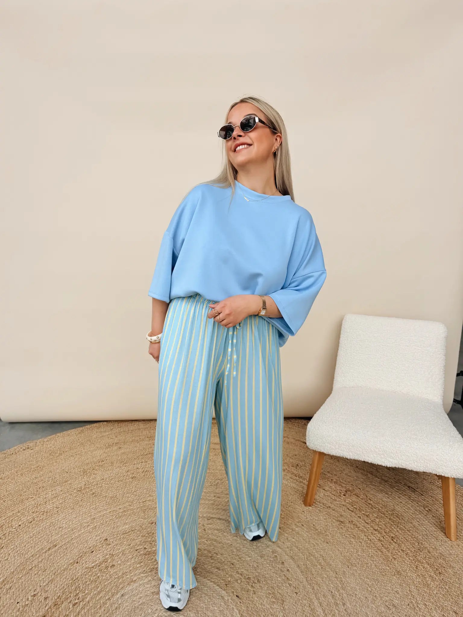 Lynn Pantalon Babyblauw