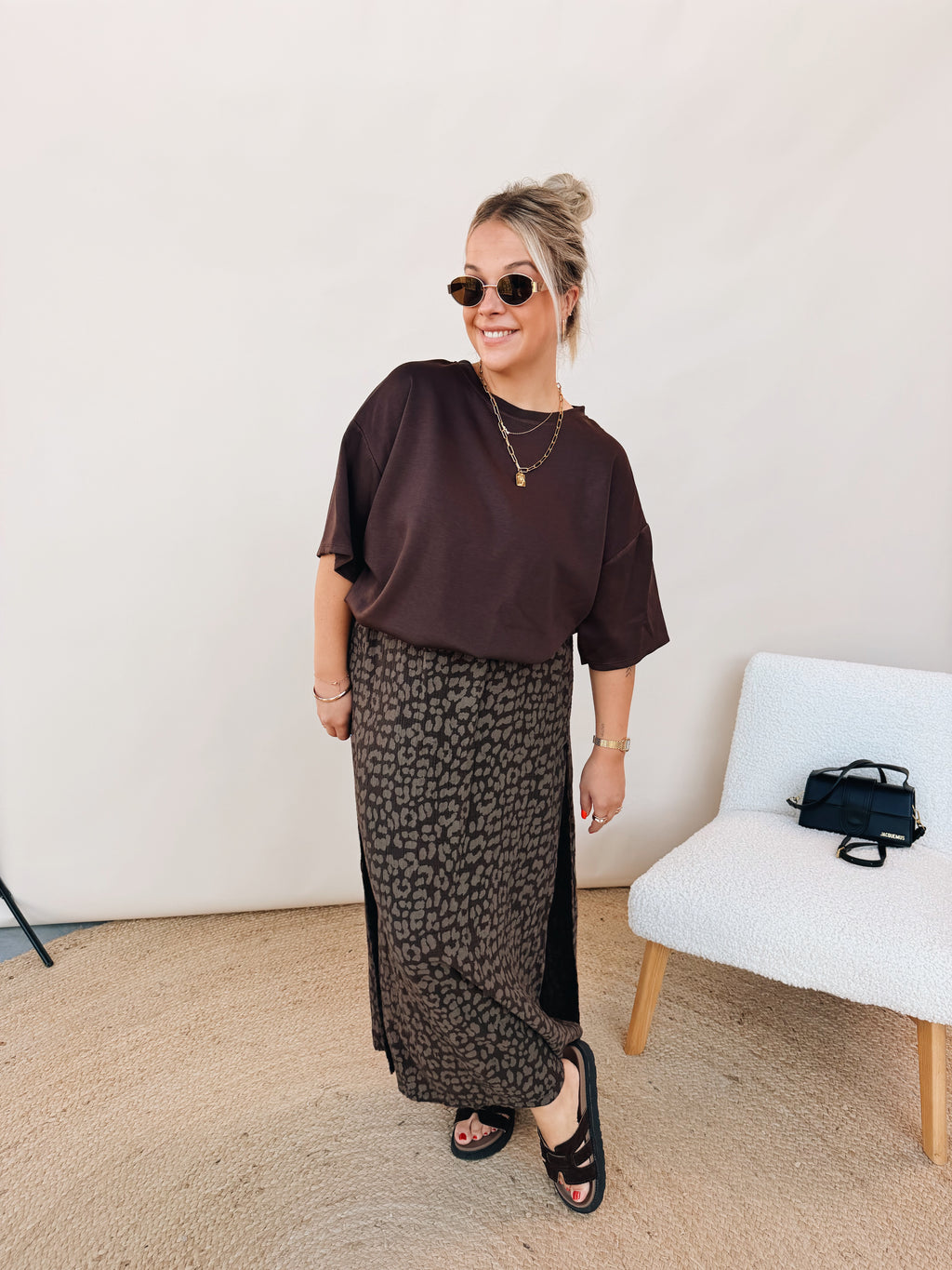 Floor Leopard Rok Choco