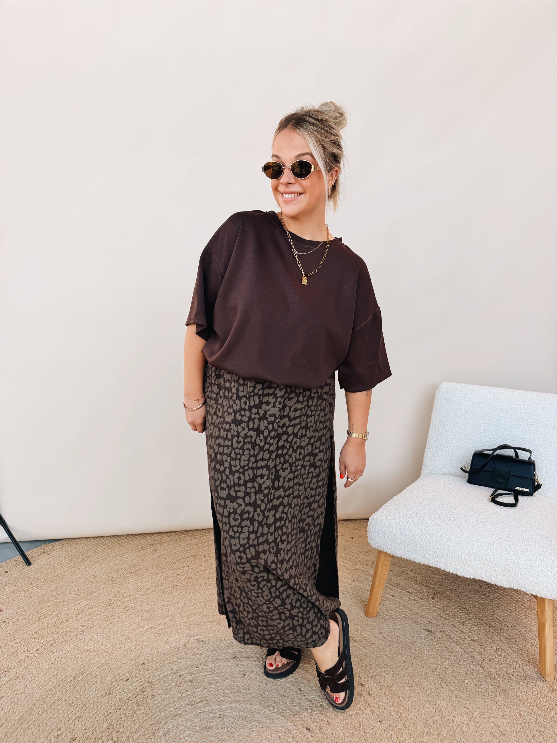 Floor Leopard Rok Choco