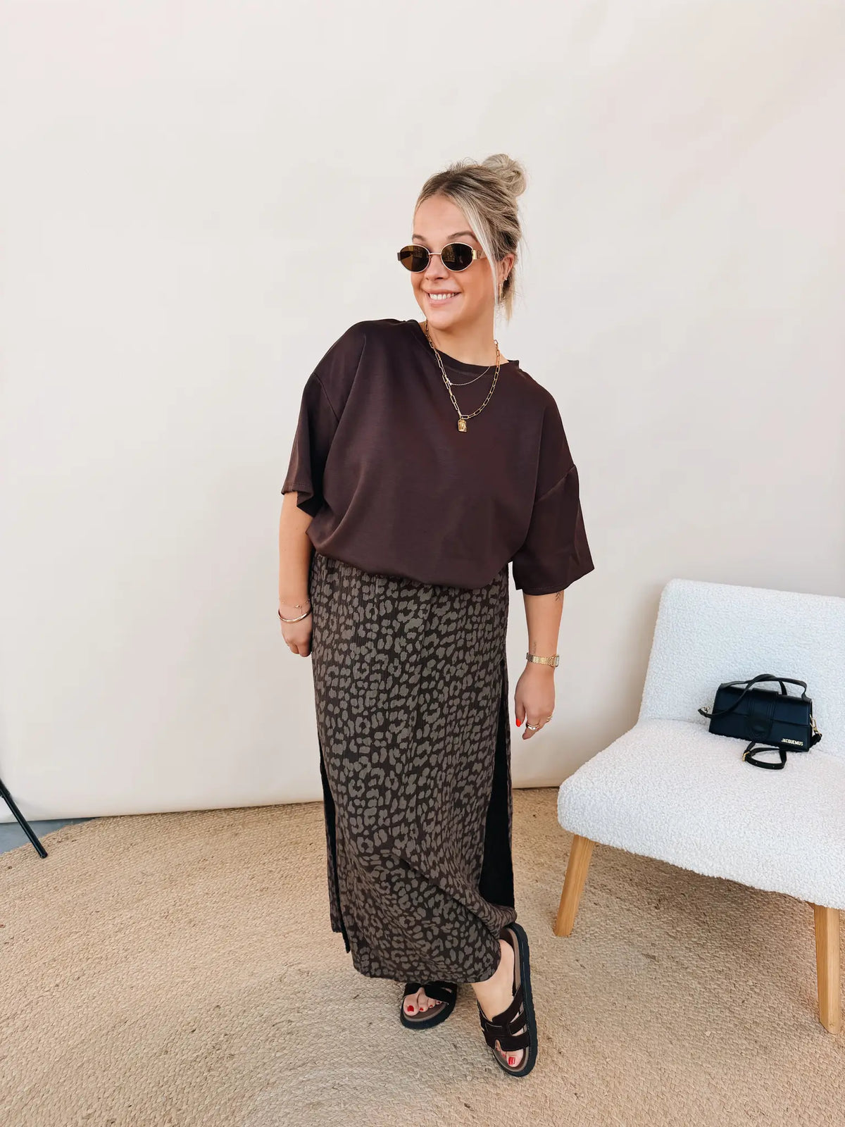 Floor Leopard Rok Choco