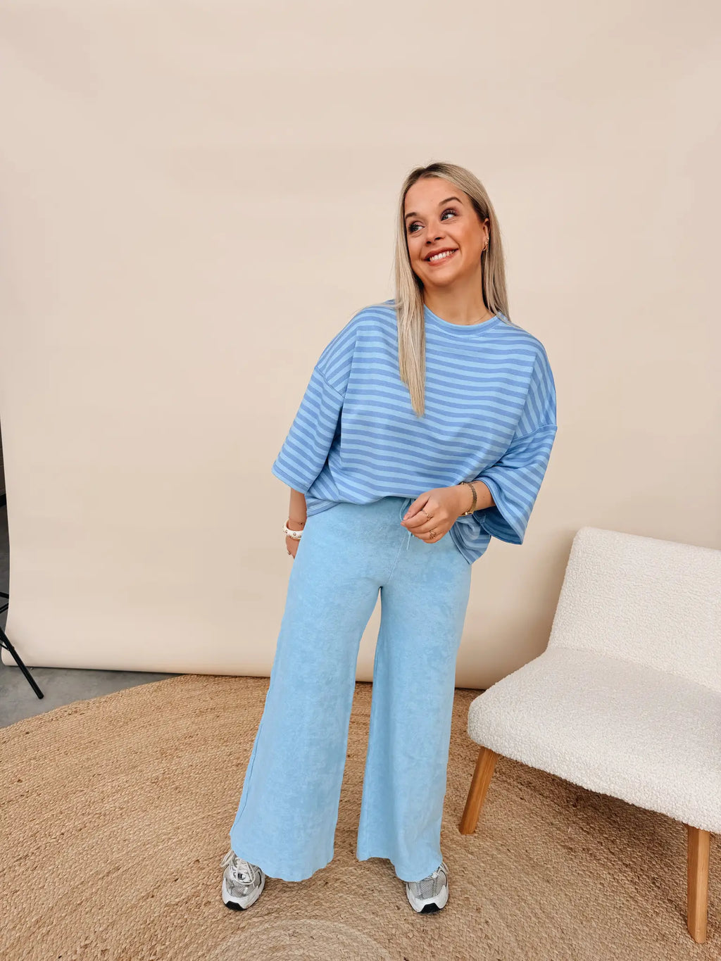 Mare Sponzen Pantalon Babyblauw