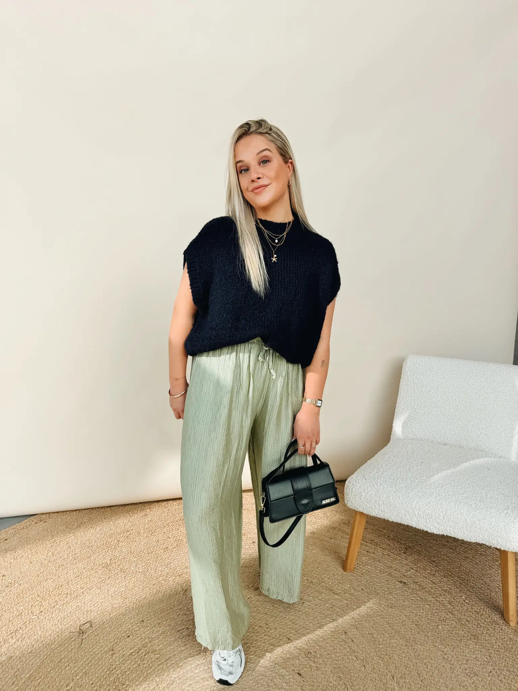 Leonore Pantalon Saliegroen